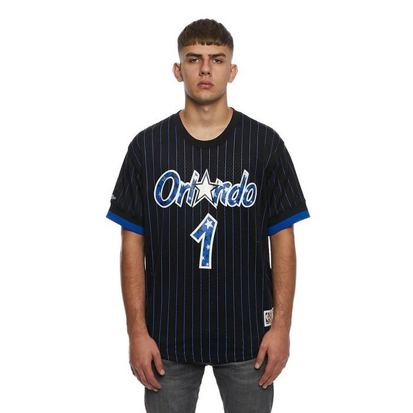 Koszulka Mitchell & Ness Orlando Magic #1 Penny Hardaway black Name & Number Mesh Crewneck