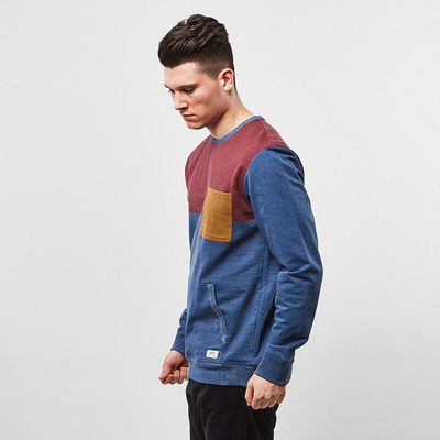 Vans sweatshirt crewneck Muir  blue / burgundy VN-0UOWE54