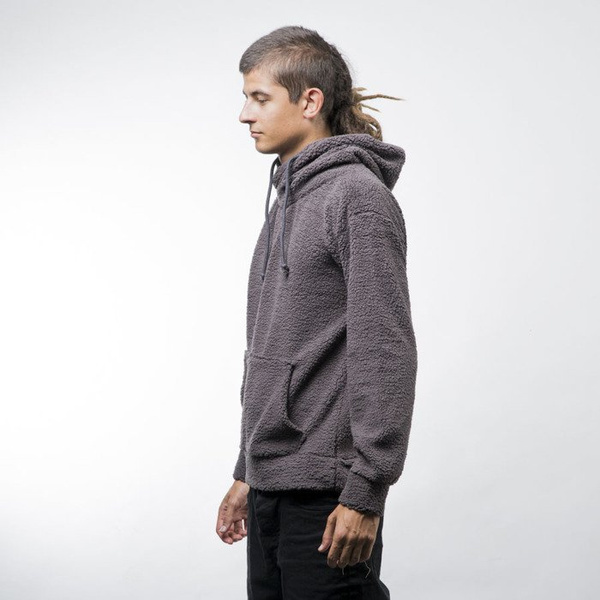 Urban Classics bluza Sherpa High Neck Hoody dark grey (TB1401)