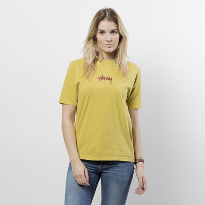Stussy women t-shirt Stock Pig Dyed Tee mustard
