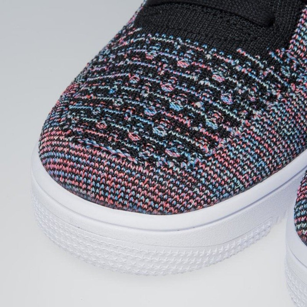 Sneakers buty Nike Air Force 1 Ultra Flyknit Mid hot punch / black - blue glow 817420-602