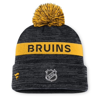 Fanatics Boston Bruins NHL Authentic PRO Rink Beanie Cuff With POM black/yellow gold