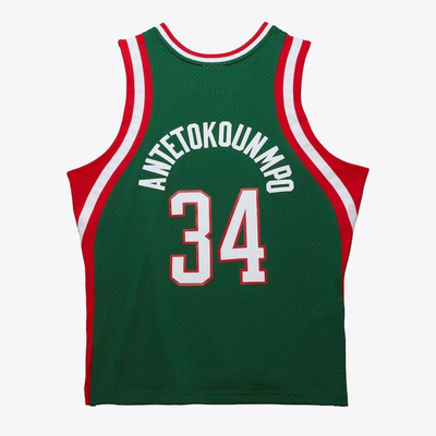 Koszulka Mitchell & Ness Milwaukee Bucks #34 Giannis Antetokounpo Dark Jersey green