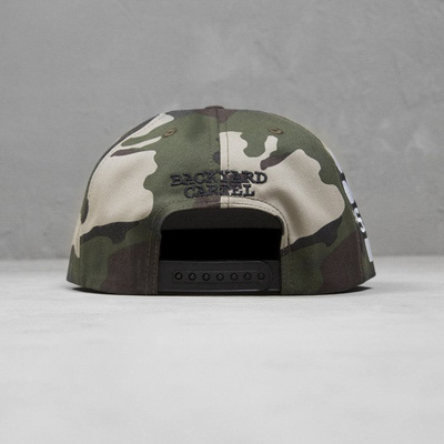 Backyard Cartel cap snapback Not One woodland camo