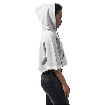 Urban Classics bluza Ladies Cropped Hooded Poncho WMNS grey