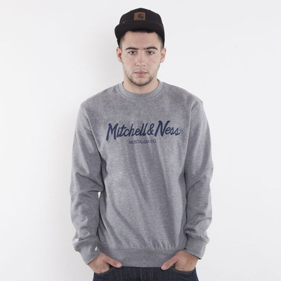 Mitchell & Ness sweatshirt Mitchell&Ness grey / navy crewneck Special Script