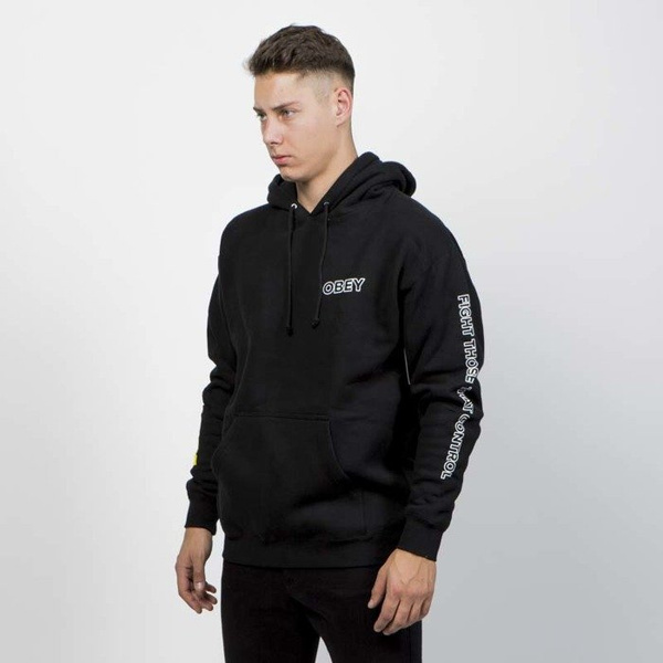Bluza Hoodie Obey Fight Those That Control black
