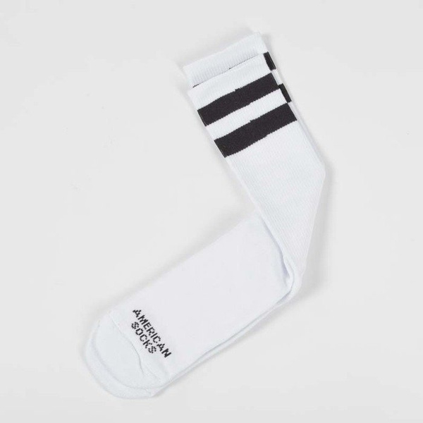 Skarpety American Socks Old School I - Mid High white / black - black