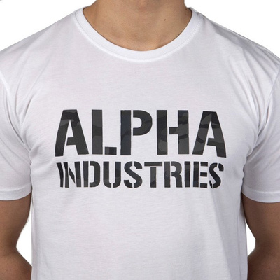 Koszulka Alpha Industries Camo Print T white