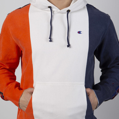 Champion Reverse Weave Handmade Hoodie white / orange / navy