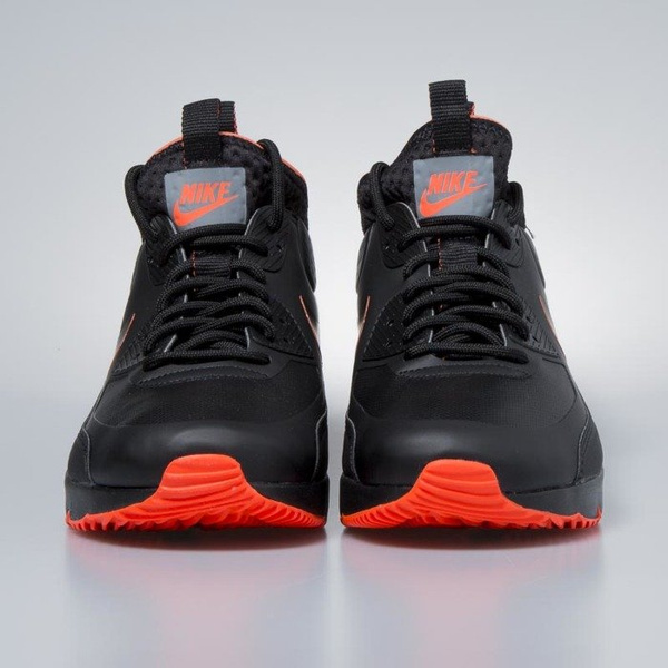 Sneakers buty zimowe Nike Air Max 90 Ultra Mid Winter SE black / black - total crimson AA4423-001