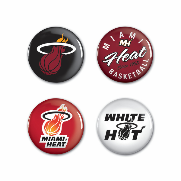 Odznaka WinCraft NBA Button 4 Pack Miami Heat