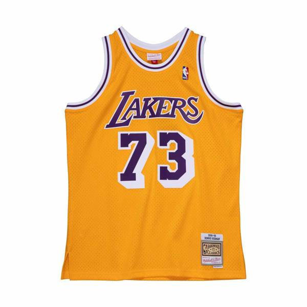 Koszulka Mitchell & Ness Los Angeles Lakers #73 Dennis Rodman Swingman Jersey żółta