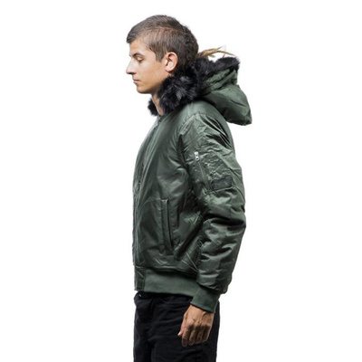 Urban Classics kurtka Hooded Basic Bomber Jacket olive (TB1456)