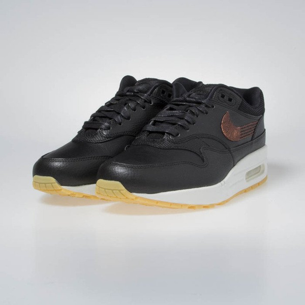 Buty Sneakers WMNS Nike Air Max 1 PRM black/black-gum yellow (454746-020)