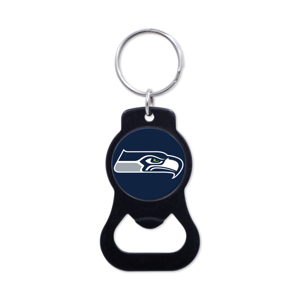 WinCraft NFL Black Bottle Opener Key Ring Seattle Seahawks