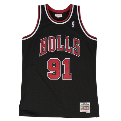 Koszulka Mitchell & Ness Chicago Bulls #91 Dennis Rodman black / red Swingman Jersey
