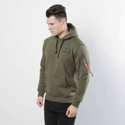 Alpha Industries Red Stripe Hoody dark green 178314/257