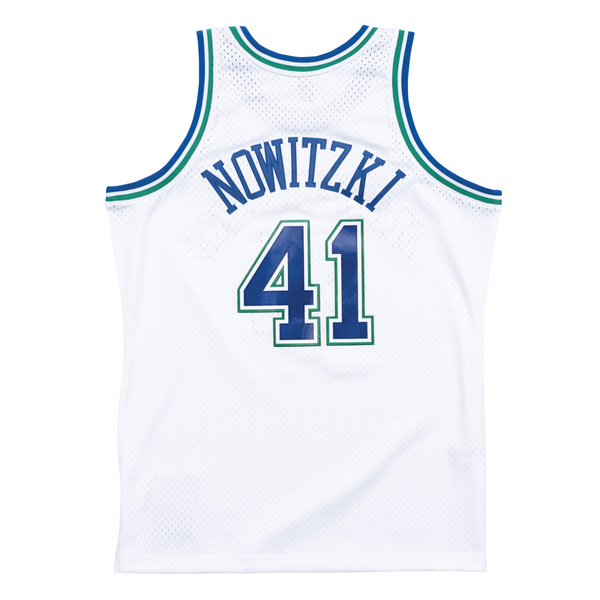 Mitchell & Ness Dallas Mavericks #41 Dirk Nowitzki white Swingman Jersey
