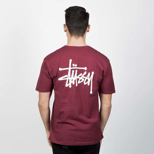 Stussy koszulka Basic Stussy Tee wine