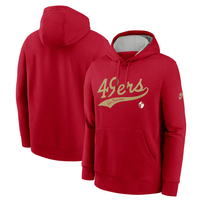 Nike Men's NFL San Francisco 49ers Nike Club Fleece Pullover Hoodie red