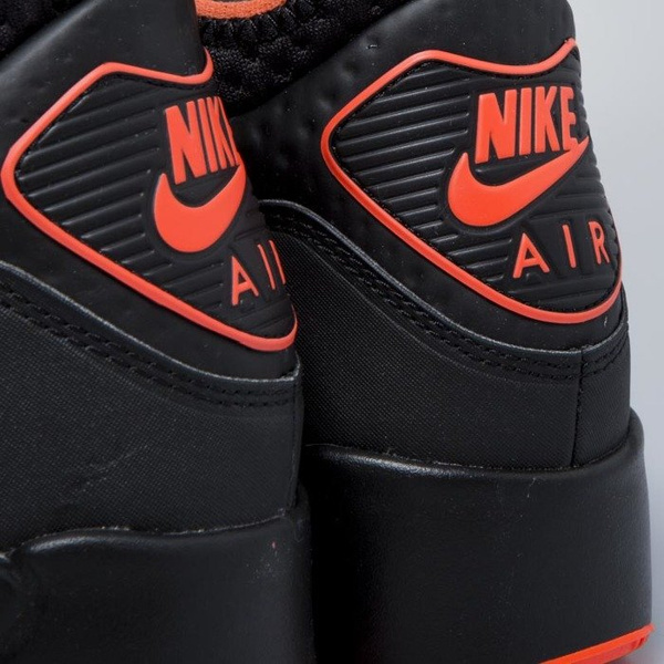 Sneakers buty zimowe Nike Air Max 90 Ultra Mid Winter SE black / black - total crimson AA4423-001