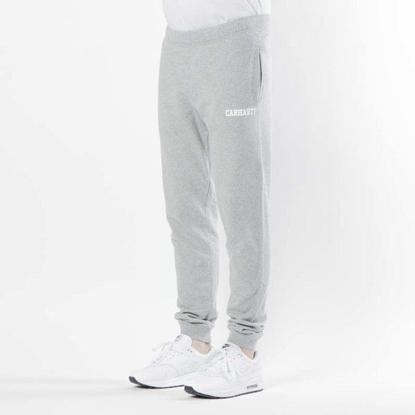 Carhartt spodnie dresowe College Sweat Pant grey heather / white I024672/16