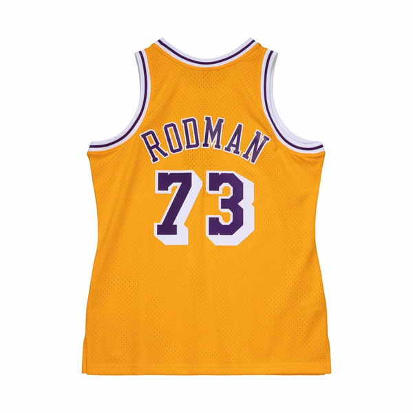 Koszulka Mitchell & Ness Los Angeles Lakers #73 Dennis Rodman Swingman Jersey żółta