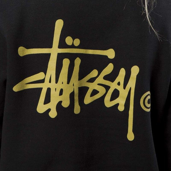 Bluza damska Stussy Sweatshirt Basic Logo Crew black WMNS