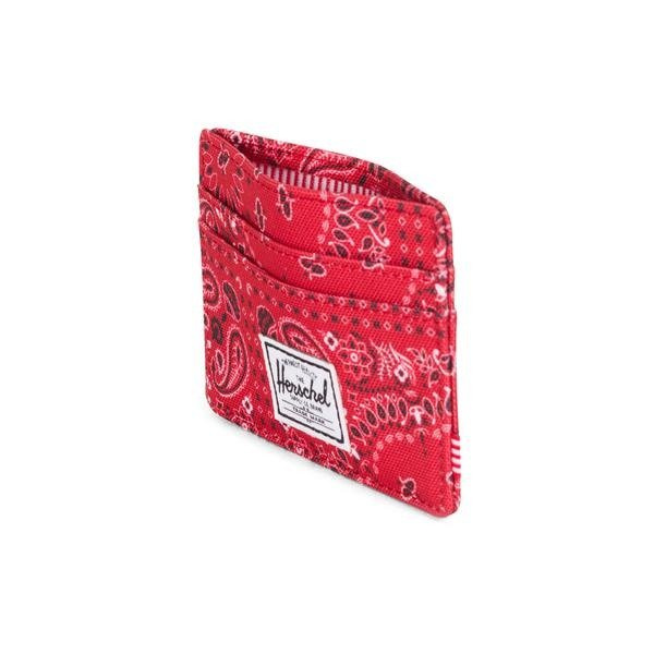 Herschel portfel Charlie Cardholder red bandana 10045-01249