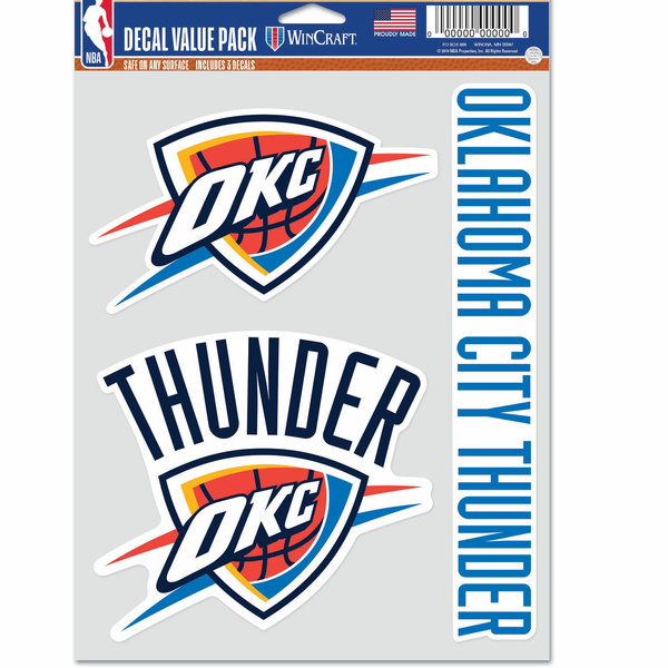 WinCraft NBA Multi Use 3 Fan Pack Oklahoma City Thunder