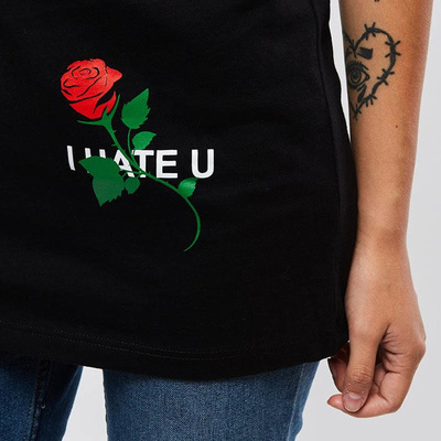 Majors women t-shirt Hate U black