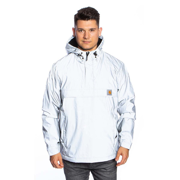 Kurtka Carhartt WIP Nimbus Reflective Pullover Jacket srebrna