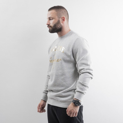 Crooks & Castles crewneck Cocaine & Caviar Foil heather grey / gold
