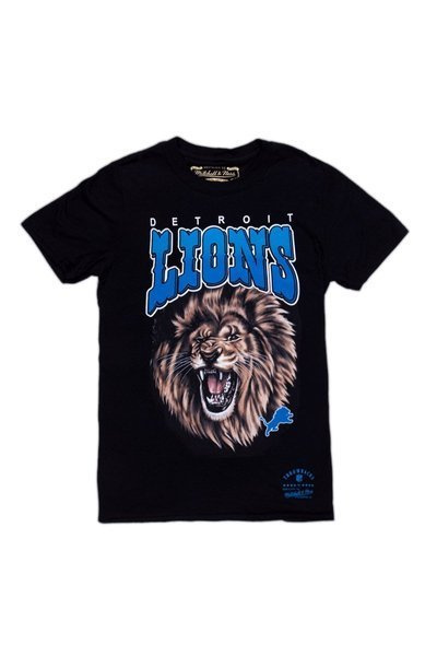 Koszulka Mitchell & Ness Detroit Lions Animal Tee czarna