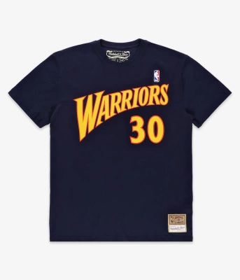 Koszulka Mitchell & Ness NBA Name&Number Tee Golden State Warriors Stephen Curry #30 navy