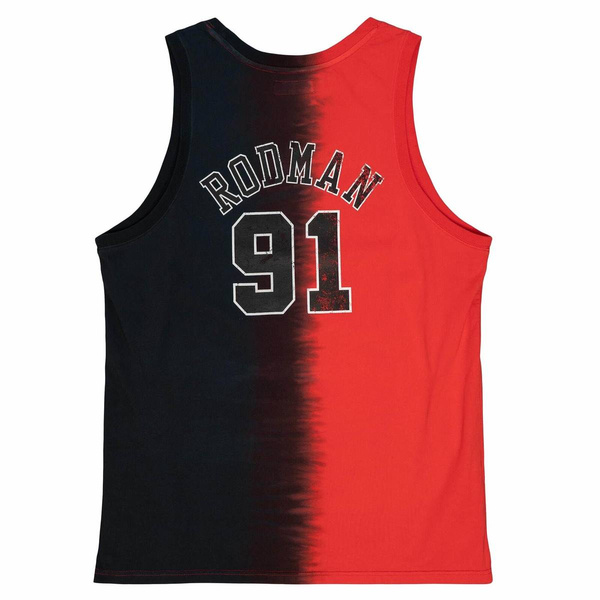 Koszulka Mitchell & Ness Chicago Bulls Tie Dye Cotton N&M Tank czerwona