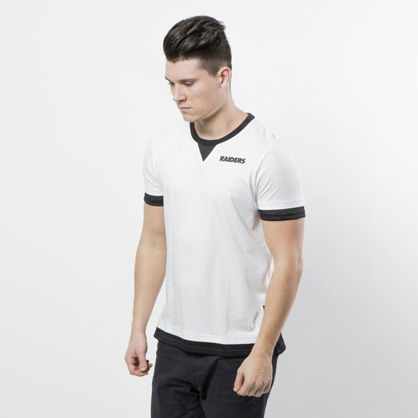 Koszulka Majestic Athletic Oakland Raiders Cotton / Mesh Mock Layer T-shirt white MOR3788WB