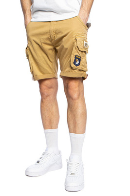 Szorty Alpha Industries Crew Short Patch brązowe