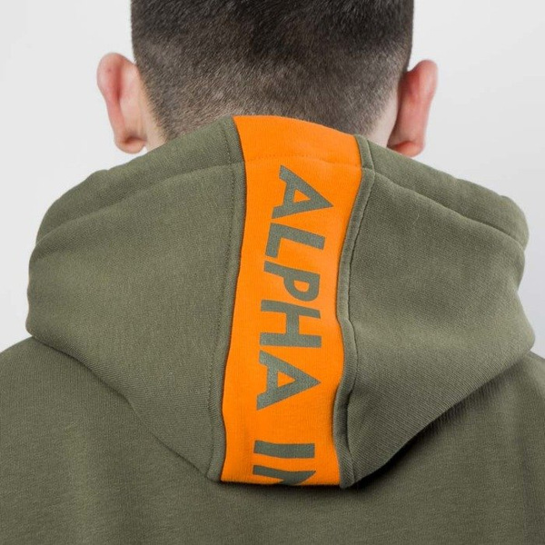 Alpha Industries bluza Red Stripe Hoody dark green 178314/257