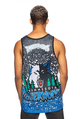 Mitchell & Ness tank top Minnesota Timberwolves Jumbotron Sublimated Tank royal