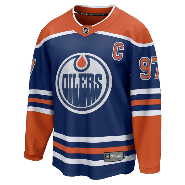 Fanatics NHL Home Breakaway jersey Edmonton Oilers #97 Connor McDavid royal blue