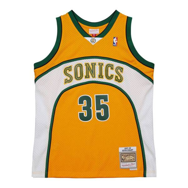 Koszulka Mitchell & Ness Seattle Supersonics #35 Kevin Durant Alternate Jersey yellow