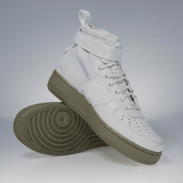Sneakers buty Nike SF Air Force 1 Mid ivory / ivory - neutral olive 917753-101