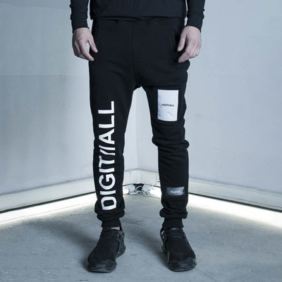 Majors spodnie dresowe Digit//all black 