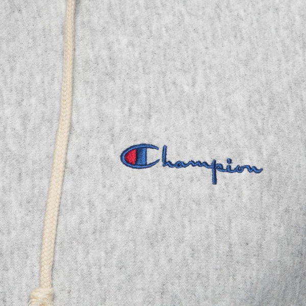 Bluza Champion Sweatshirt Reverse Weave Oversized Hoodie light grey heather/black
