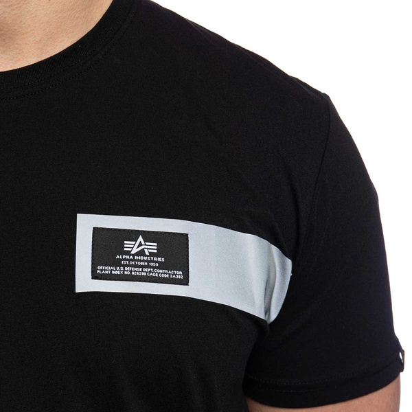 Koszulka Alpha Industries Reflective Stripes T-shirt czarna