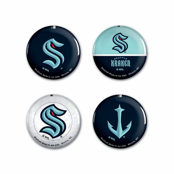 WinCraft NHL Button 4 Pack Seattle Kraken