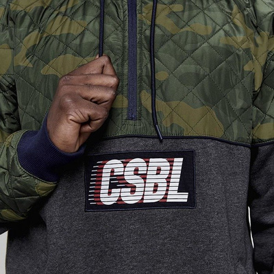 Cayler & Sons hoody Black Label Blocked Hoody heather grey / woodland