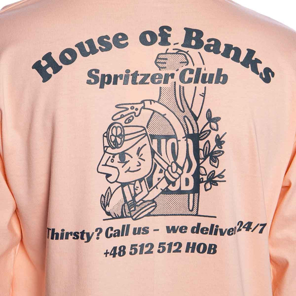 Koszulka House Of Banks Spritzer Club Longsleeve brzoskwiniowa